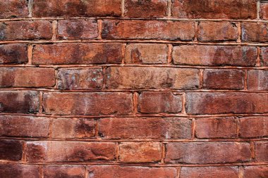 Eski moda kırmızı tuğla duvar tasarımı ve arkaplanı