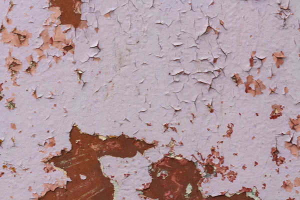 하얀 페인트가 벗겨지는 녹슨 옛 배경 — 스톡 사진