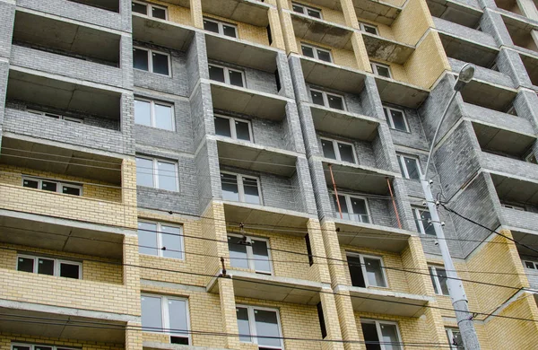 Parete Facciata Edificio Costruzione Primo Piano — Foto Stock