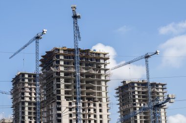 yüksek katlı bina inşaat alanında