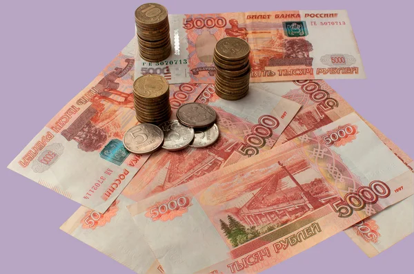 El dinero ruso de cerca — Foto de Stock