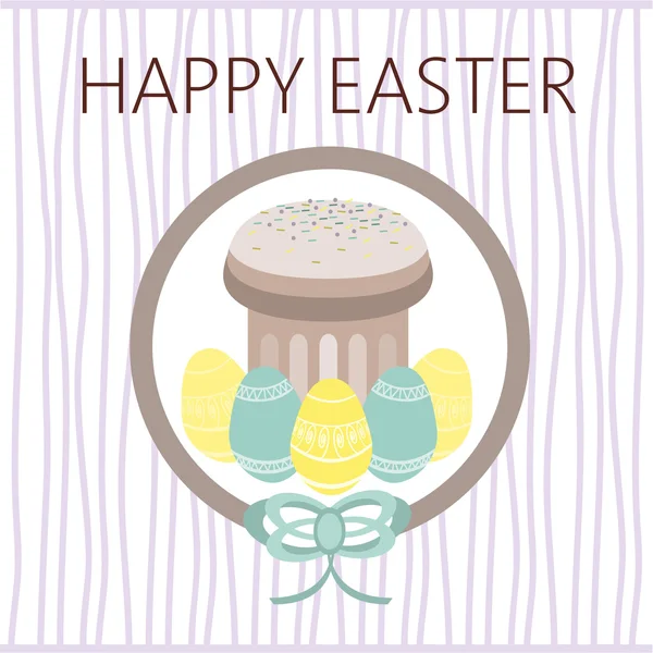 Ευτυχισμένος αυγά του Πάσχα κάρτα Πάσχα. Απλό χρωματιστά Πασχαλινά αυγά. Ψηφιακό φόντο εικόνα διάνυσμα. — Διανυσματικό Αρχείο