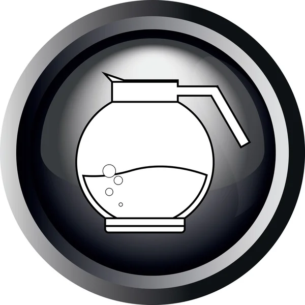 Cartão com um pote de café com bolhas em armação redonda em 3d sobre um fundo branco, em estilo esboço preto e branco. Imagem vetorial digital . —  Vetores de Stock