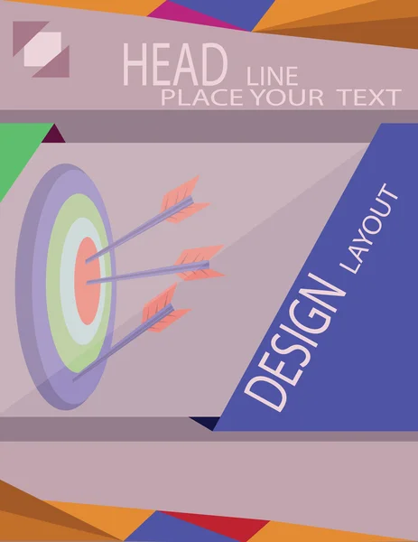 Abstraktes Ziel mit Pfeilen für die Infografik, Vorlage für die Darstellung von Zyklusdiagrammen. digitales Vektorbild — Stockvektor