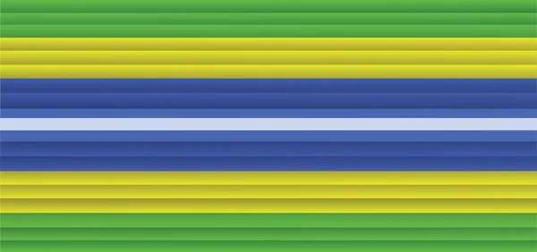 Bendera Brasil dengan gaya garis horizontal. Citra vektor digital - Stok Vektor