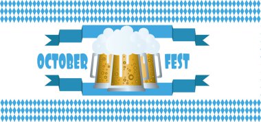 Vektör Oktoberfest bira Festivali