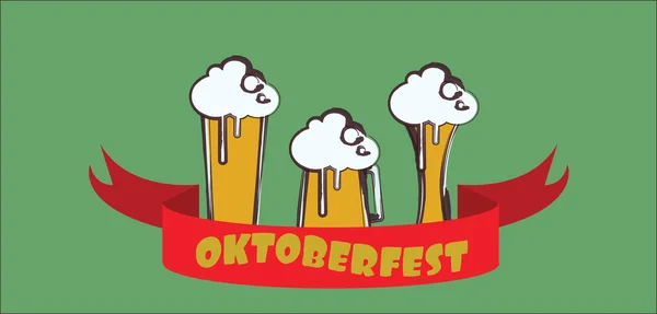 Vector Oktoberfest festival de cerveja — Vetor de Stock
