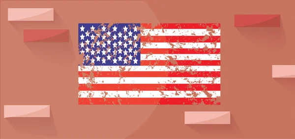 Vector Patriot Day, with american flag — Stock Vector