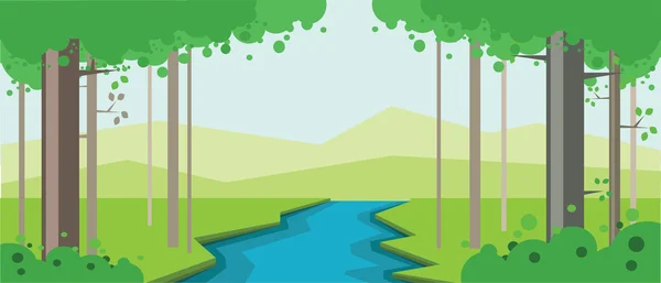 Vector abstracto paisaje verde — Vector de stock