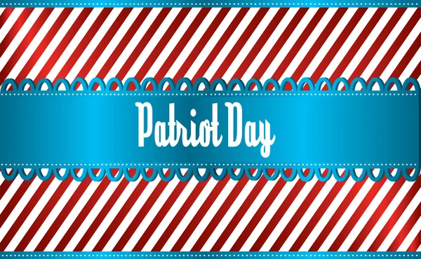 Vektor Patriot Day, mit blauen und roten Streifen — Stockvektor