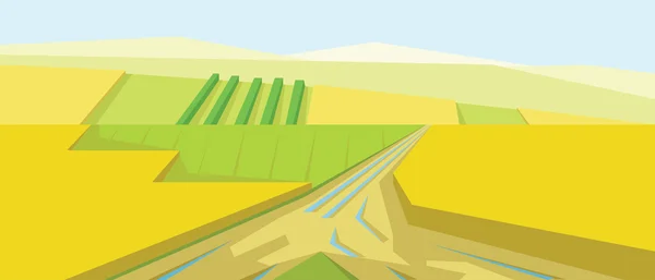 Vektor abstrakte gelbe Landschaft — Stockvektor