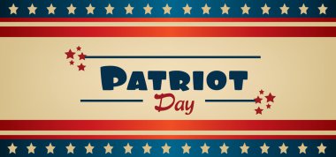 Vektör vatansever gün, mavi ve kırmızı çizgili