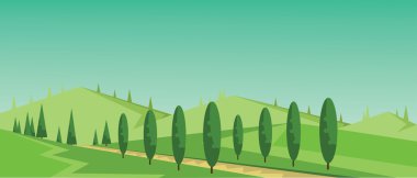 Vektör soyut yeşil manzara