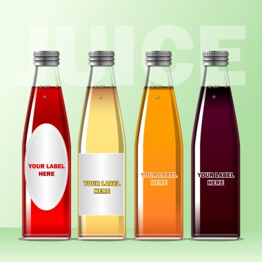 Şeffaf cam veya plastik turuncu vektör kümesi