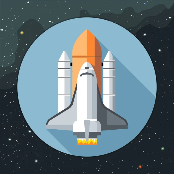Vettore digitale con icona dello Space Shuttle — Vettoriale Stock