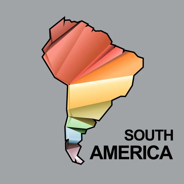 แผนที่เวกเตอร์ดิจิตอลอเมริกาใต้ที่มีนามธรรม — ภาพเวกเตอร์สต็อก