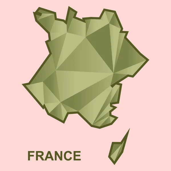 Vector digital francia mapa con resumen — Vector de stock