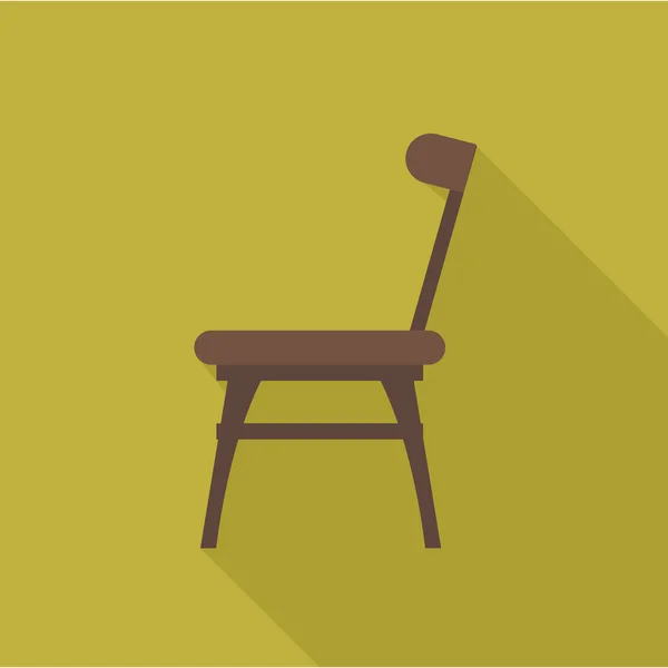 Drewniane krzesło brązowy cyfrowy wektor — Wektor stockowy