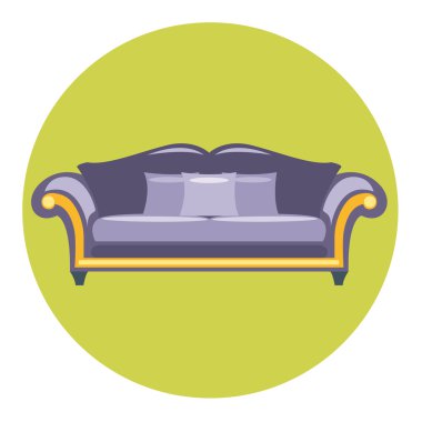 Dijital vektör mor koltuk hapları ile