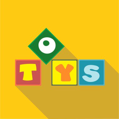 Dijital vektör oyuncak kutu harf