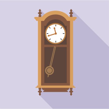 Dijital vektör eski saat ahşap mobilya