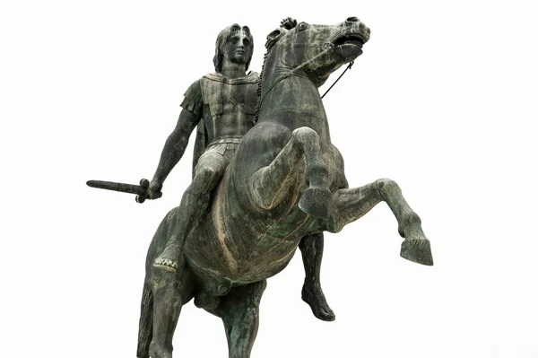 Μέγας Αλέξανδρος Άγαλμα Θεσσαλονίκη Ελλάδα — Φωτογραφία Αρχείου