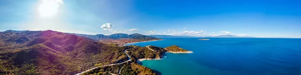 Olympiada Halkidiki Yunanistan Daki Deniz Kayaların Insansız Hava Görüntüsü — Stok fotoğraf