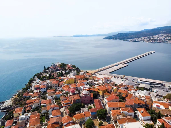 Flera Byggnader Egeiska Havet Kostnad Med Våg Mördare Från Drönaren — Stockfoto