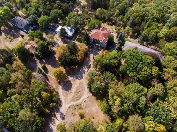 Blick Von Der Drohne Auf Das Pommer Mansion Umgeben Von — Stockfoto