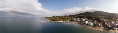 Yunanistan 'ın Halkidiki kentindeki Olympiada köyünün insansız hava aracı görüntüsü