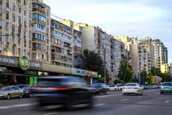 Chisinau Moldova September 2020 Вуличний Вид Під Час Тривалої Експозиції — стокове фото
