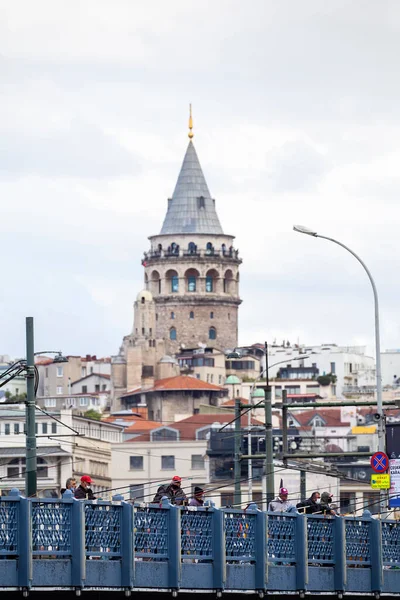 Istanbul Turquie Octobre 2020 Tour Galata Visible Dessus Des Rangées — Photo