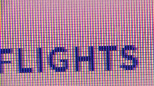 用Flights图标关闭电脑屏幕 — 图库视频影像