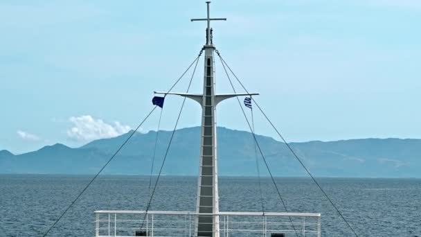 フェリーからのエーゲ海の眺め 遠くにあるタソス島 ギリシャ — ストック動画