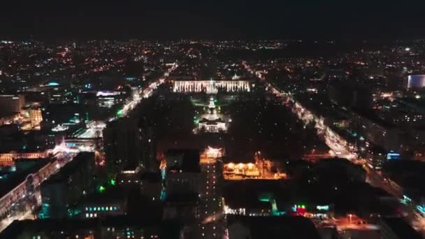 Aerial Drone Hyperlapse Timelapse Chisinau City Landmarks Inglés Arco Del — Vídeo de stock