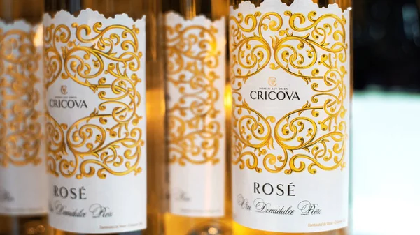Cricova Moldova April 2021 White Wine Bottles Winery — Stock Photo, Image