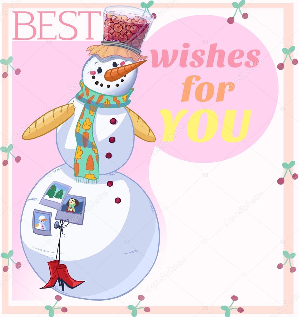 Snowman Best Wishes