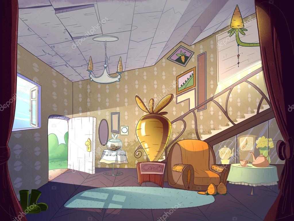 Cartoon living room interior. Stock Photo by ©frimufilms 78821616 Cartoon living room interior. Stock Photo by ©frimufilms 78821616