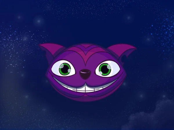 Cheshire cat hoofd. — Stockfoto