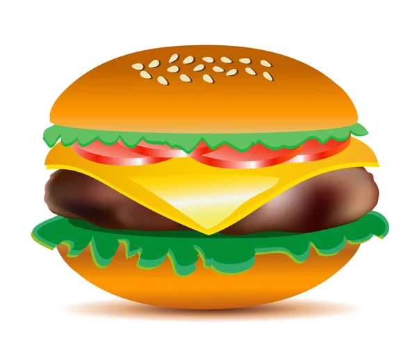 Cheeseburger vector illustration. — Stock Vector