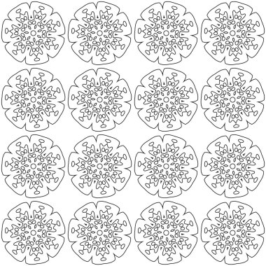 soyut çiçek deseni