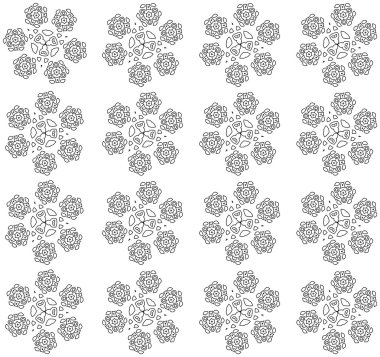 soyut çiçek deseni