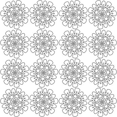 soyut çiçek deseni