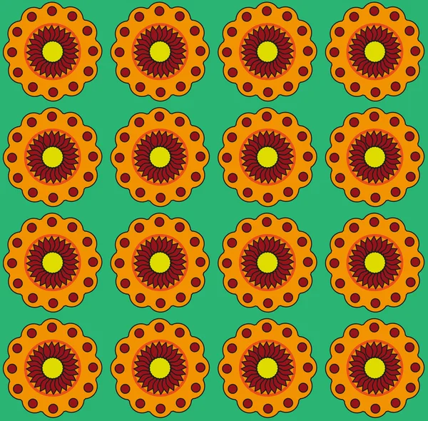 Naadloos bloemenpatroon. — Stockvector