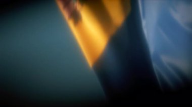 Yumuşak odak Moldova bayrağının rüzgarda dalgalanması