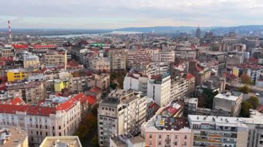 Sırbistan 'ın başkenti Belgrad' daki Vracar ve Dorcol mahallelerinin insansız hava aracı görüntüsü