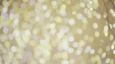 Yumuşak odaklı altın ışıklar sıcak bir arka plan oluşturur