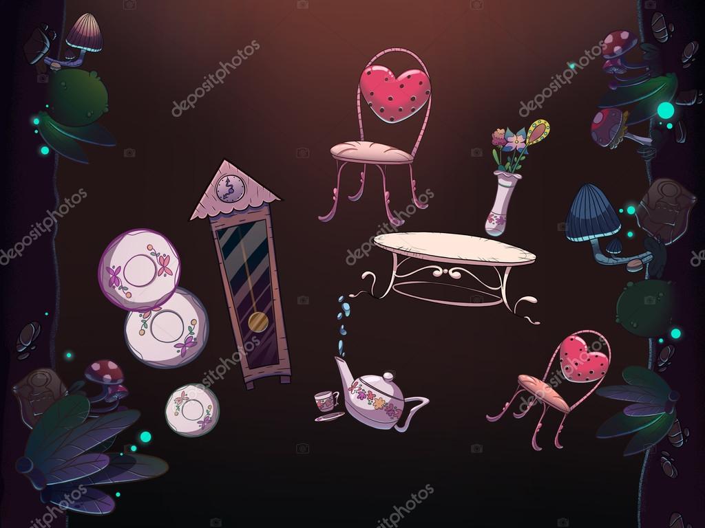 Alice In Wonderland Falling Down The Rabbit Hole Stock Photo