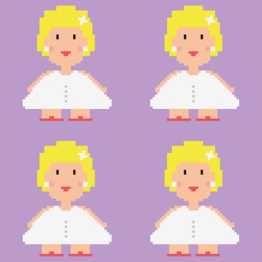 Pixelated gelin desen.