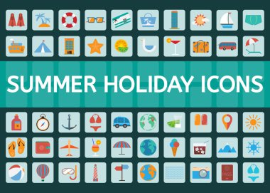 Yaz tatil Icon set